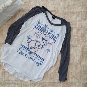 "OLAF" Pajama Shirt EUC